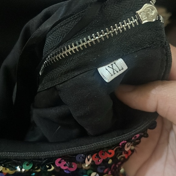 Sequin multicolor one shoulder mini dress size 1XL - Picture 6 of 7